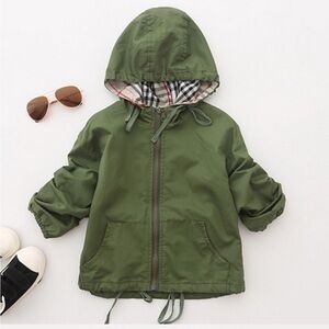 Boys Nova Check Utility Hoodie Windbreaker Sz 13